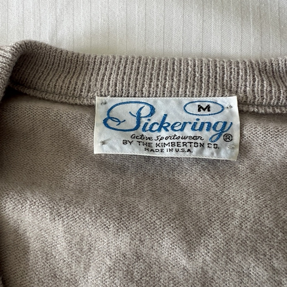 Vintage Pickering Sweater Vest Windermere Golf Club Preppy USA Mens M Wool Gray - Picture 4 of 9